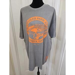 Mitchell & Ness Orioles Park Shirt XL‎ Cooperstown Collection 1992 Gray T-Shirt